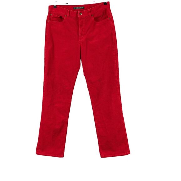 Lauren  Ralph Lauren corduroy red pants size 12 - Picture 2 of 12